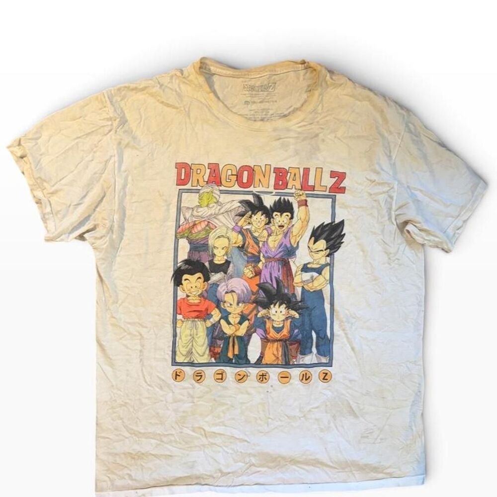 Dragon-ball-z Men's White and Cream T-shirt
